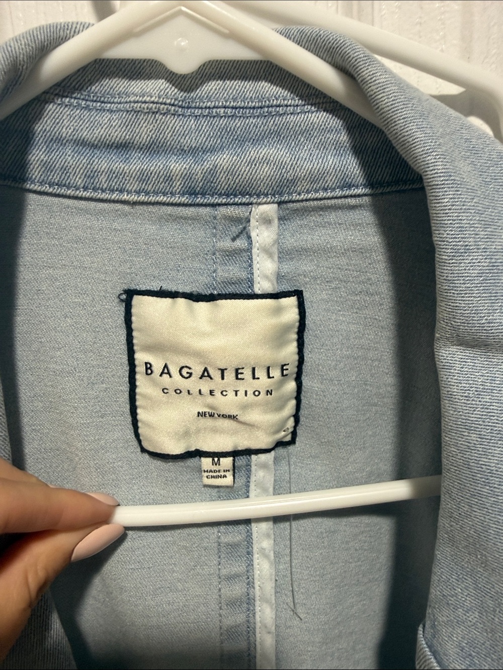 bagatelle Light Blue Denim Blazer Jacket - Picture 2 of 2